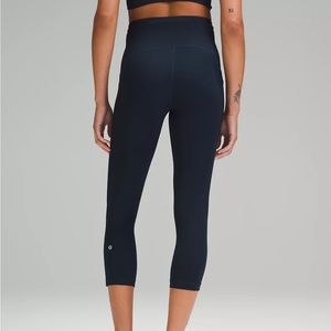 Lululemon Navy Swift Speed High-Rise Crop 21"